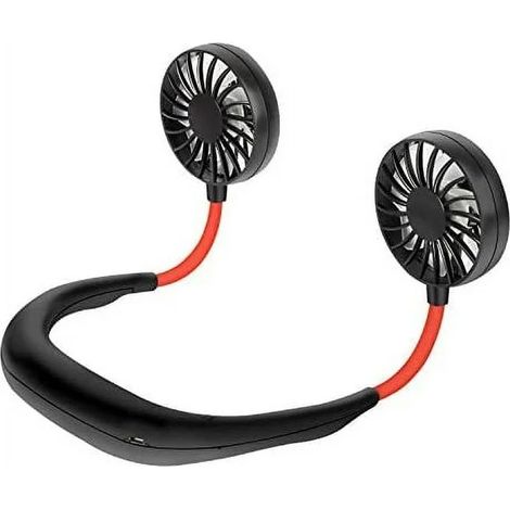 Ventilateur de cou portable USB rechargeable, mini ventilateur personnel sans mains, ventilateur de sport à batterie pour visage, pour voyage extérieur bureau (1/5)