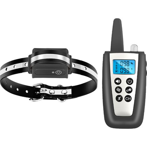Collier d'éducation anti-aboiement rechargeable — Fonctions : son, vibration et correction électrostatique (1/2)