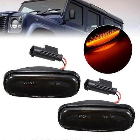 Nouveauté : Lot de 2 répétiteurs de clignotants latéraux à LED pour Land Rover Defender 90/110, Discovery Series II et Freelander. (1/5)