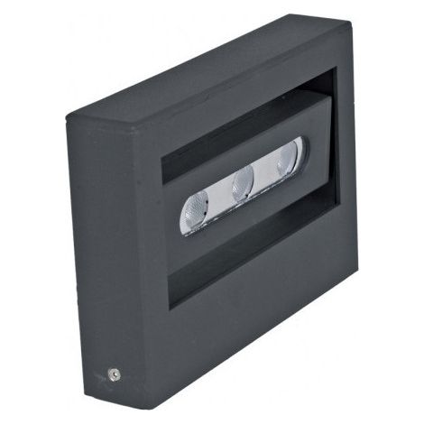Applique murale LED 3W anthracite 185x135x37mm orientable 3000K 300lm 230V exterieure IP44 TERO ARLUX