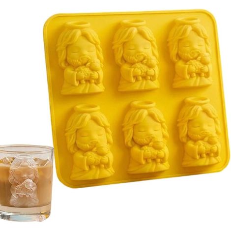 à glaçons en silicone - 6 compartiments religieux antiadhésifs Pour (1/5)