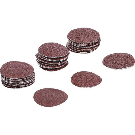 Jeu de Feuilles Abrasives pour Ponçeuse Excentrée D.30 mm - Cal. 60, 80, 120 - 30 pcs - Ponçage Précis et Efficace - D-Work (1/5)