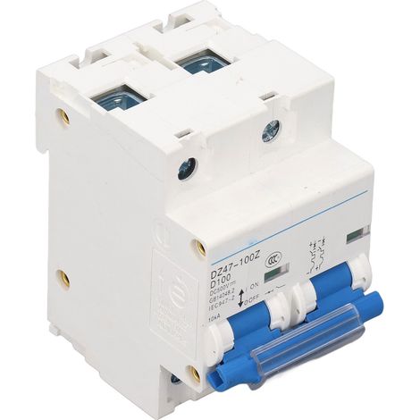 Miniatur-Gleichstrom-Leistungsschalter 100 A, 500 V, 10 kA Abschaltvermögen, 36-mm-DIN-Schiene, Überlast- und Kurzschlussschutz (1/5)
