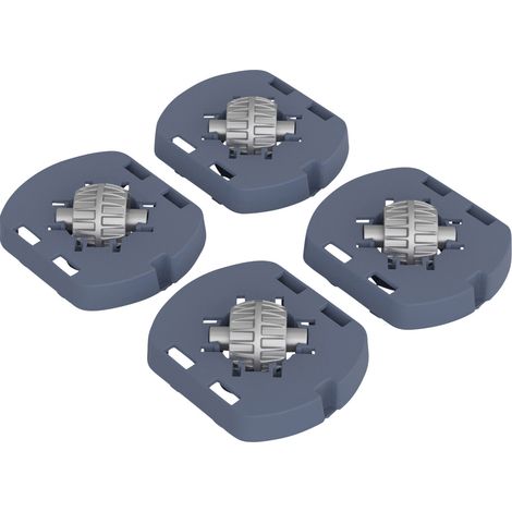 Rotho Fussadapter mit Rollen für Box Albris 45 L horizon blue Fussadapter