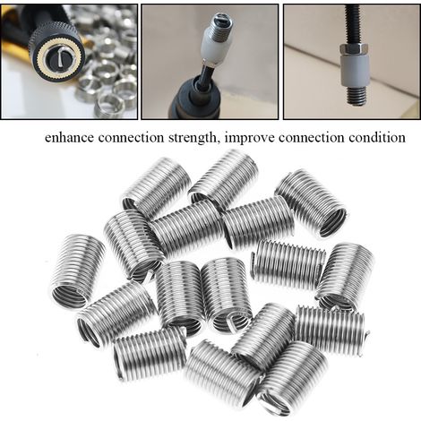 50 pièces filets rapportés hélicoïdaux en acier inoxydable 304, inserts filetés M10x1,5x2D pour réparation de filetage (1/5)