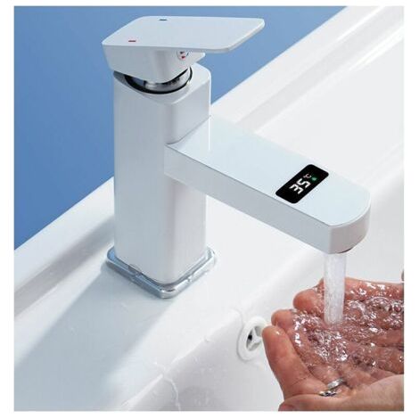 Robinet lavabo mitigeur salle de bain en laiton H59A –Finition chromée brillante –Mousseur Neoperl –Économie d'eau jusqu'à 40% (1/5)