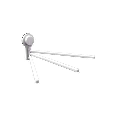 PORTA ASCIUGAMANO TRE BRACCI IN ABS- - mm.337x66x140 - colore bianco - 1 pezzi AGLAIA