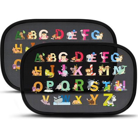 Pare Soleil Voiture Bébé, Auto Adhésif Fenêtres de Voiture pour Protection d'enfant Blocage des Rayons Ultraviolets Nocifs pour Bébé, Adultes,Chien - 2 pièces