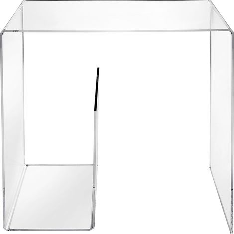 Tavolino da salotto in plexiglass trasparente 33x50x50cm G  Table