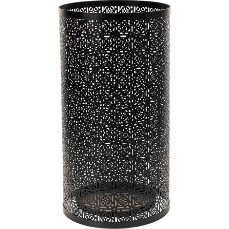 Paragüero redondo de forja negro 24x24x45h cm