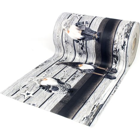 Tappeto Passatoia Antiscivolo Con Stampa Digitale Dis. Elfo Colore Grigio, misura50x180coloreGrigio (1/4)