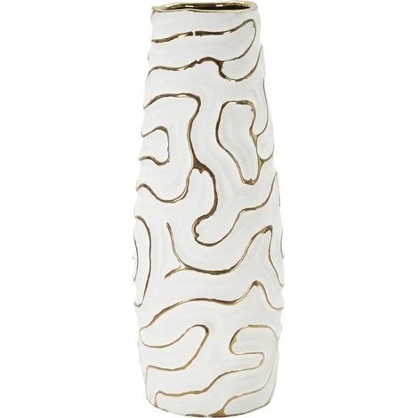 Keramikvase LIA, weiß, Ø 14,5x39,5 cm