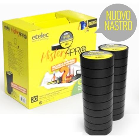 Kit 4Pro Nastro Isolante 19X25 Nero 20Pz + Sorpresa Omaggio (1/2)
