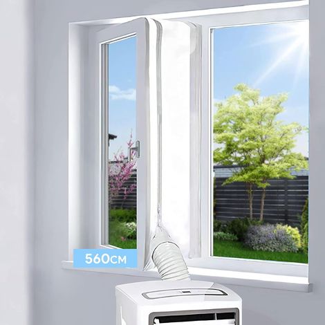 Joint de Fenêtre Climatisation 560CM, Tissus Calfeutrage Mobile pour Climatiseur Portatif et Sèche-Linge (1/5)