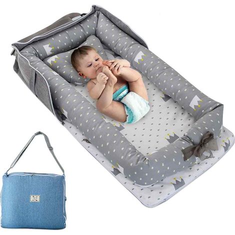 1 transat bébé, coton respirant, portable sac à dos, pour sieste et voyages, adapté 0-24 mois (1/5)