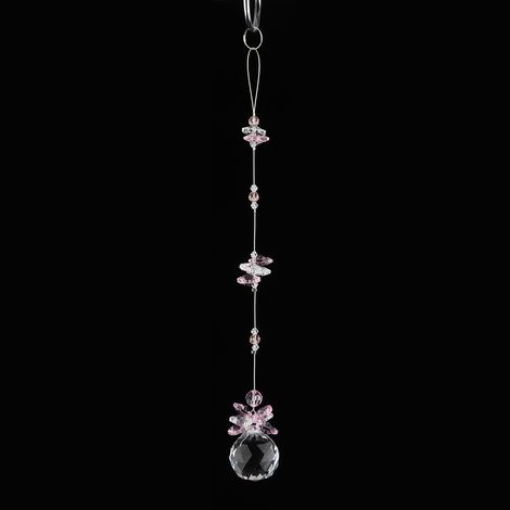 Lustre suspendu fait main, boule à facettes en cristal arc-en-ciel, lampe, décoration de Noël pour voiture n° 2