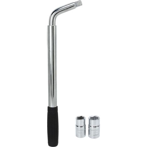 Clé à roue télescopique avec 2 douilles 17-19 mm et 21-23 mm CR-V, clé à roue universelle extensible (1/5)