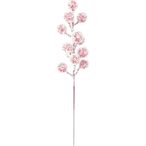 Rameaux Artificiels - Houx Et Grenade Avec Baies Rouges - Décoration De Noël Pour Arbre Et Couronne - Lot De 6 (1/5)