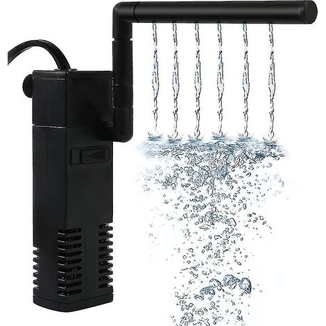 Das Aquarium verfügt über einen eingebauten Filter mit einstellbarer Durchflussrate, eine Wasserpumpe, die für Aquarien von 20 bis 250 Litern geeignet ist, und arbeitet leise mit 20 Watt.