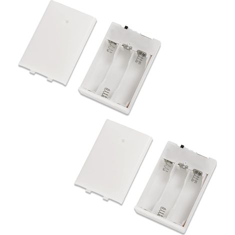 2pcs Pack de Batteries USB pour Enseignes Au Néon LED 5 V, Boîtier d'Éclairage Néon Blanc à Piles Alimentation à Piles pour Intérieur et Extérieur (1/5)