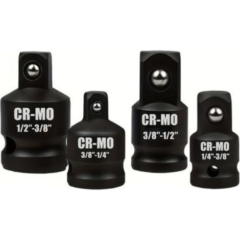 Impact adapter reducer, 1/2 to 3/8, 3/8 to 1/2, 1/4 to 3/8, 3/8 to 1/4, socket for torque wrench, ratchet, drill (1/5)
