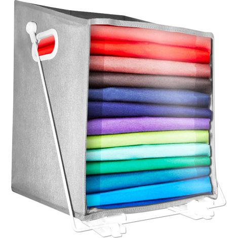 Bolsa para guardar la ropa - Closet Caddy - Venteo - Gris - Adulto - Se fija fácilmente a las estanterías