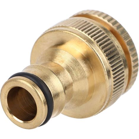 Adaptateur de tuyau, connecteur de tuyau, 3 cm/1,2 po 3/4 laiton raccord rapide connecteur de tuyau d'eau adaptateur de tuyau d'eau porche avant pour serre agricole pelouse (1/5)