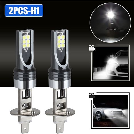 Kit de conversion de 2 ampoules LED H1 pour phares (feux de croisement et de route), 100 W, 6500 K, blanc pur. (1/5)