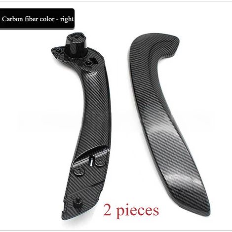Lot 2 poignées porte droite effet fibre carbone intérieur extérieur Renault Megane3 Fluence (1/5)