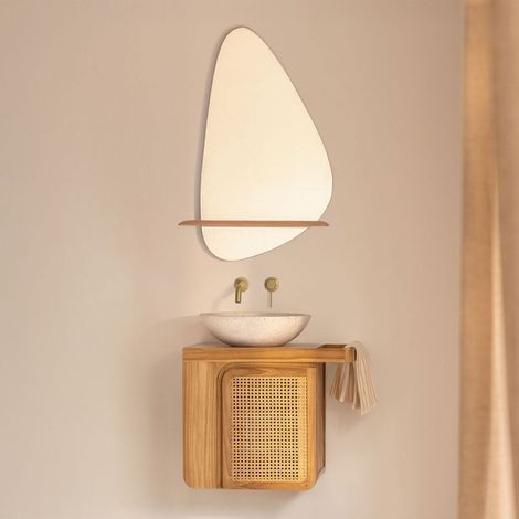 SKLUM Hängendes Badezimmermöbel-Set 60x40 cm aus Teakholz Georgy