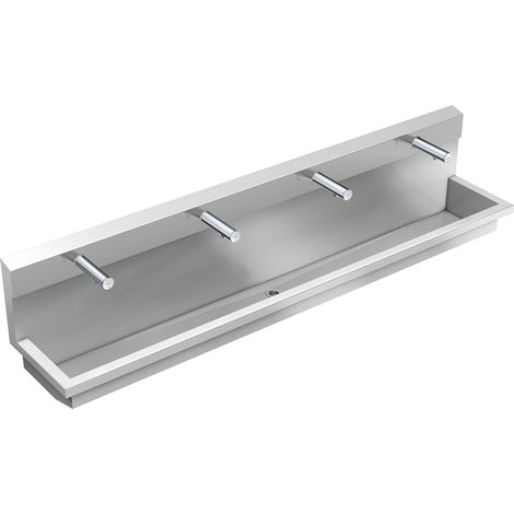KWC AR Waschplatzeinheit, PLANOX, Edst.,  2400x530x440 mm, 4xWandventil elektron.