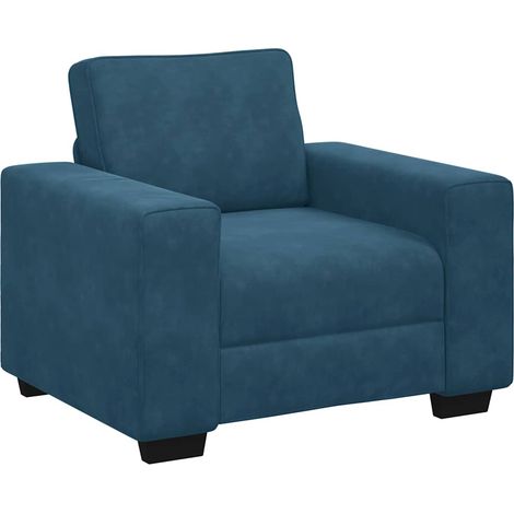 Maison Exclusive - Divano Sedia Blu 100x77x82 cm Velluto (1/5)
