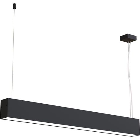 LUMICOM  LINEAR Sospensione, STRIP LED INTEGRATA, 14.4W, 4000K, metallo, nero opaco, L60cm (1/3)