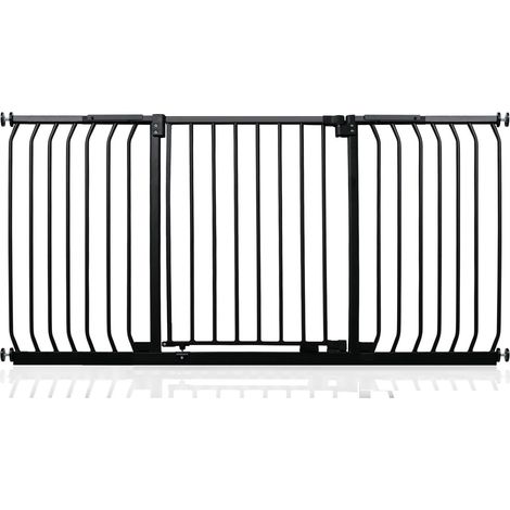 Safetots Barrière De Sécurité Elite, Barrière D'escalier À Fixation Par Pression, 152cm - 161cm, Couleur Noir Mat