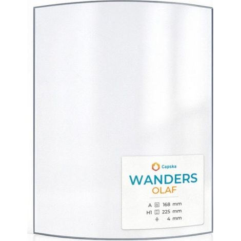 Vitre Wanders OLAF - Verre Courbe pour poêle à bois - 168 x 225 mm (A x H) - 4 mm (1/5)