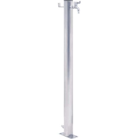 Wassersäule für den Garten 40 cm Edelstahl Rund