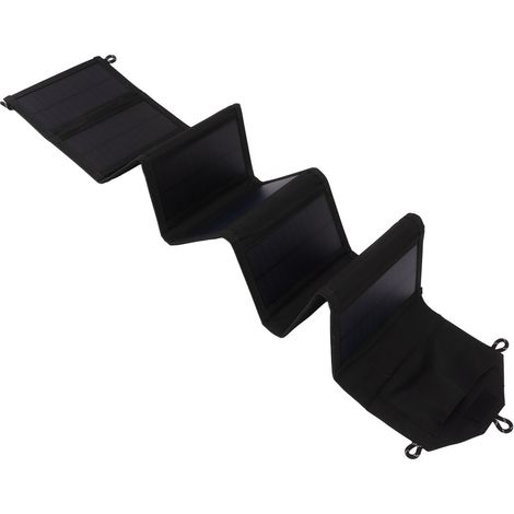 Sac de panneaux solaires pliables 20W 5V, chargeur solaire portable à double sortie USB pour camping extérieur et voyage (1/5)
