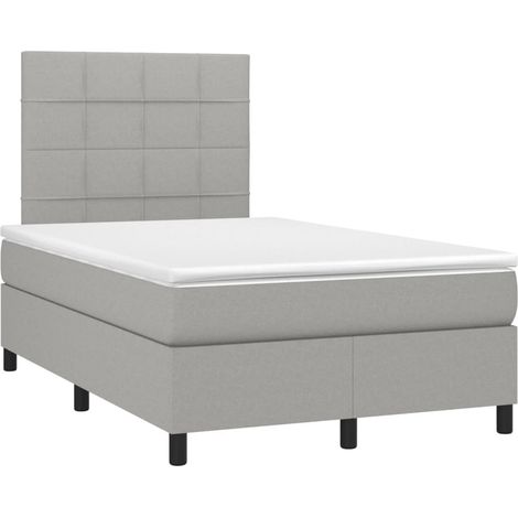 Maison Exclusive - Cama box spring con colchón tela gris claro 12 (1/5)