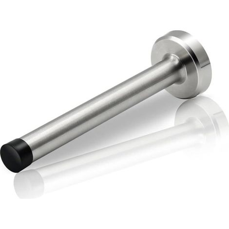 Butée de porte de 15,2 cm de long pour plinthes, butée de porte murale en acier inoxydable robuste avec amortissement du bruit (1/5)