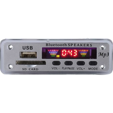 Module de décodage MP3 FM APE FLAC Bluetooth 5.0 U-DX avec écran 4 couleurs (argent) (1/5)