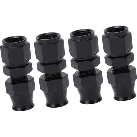 Adaptateur femelle AN6 droit (lot de 4) en alliage d'aluminium étanche avec virole en laiton pour liquides, gaz, diesel et huile (3/8 po). (1/5)