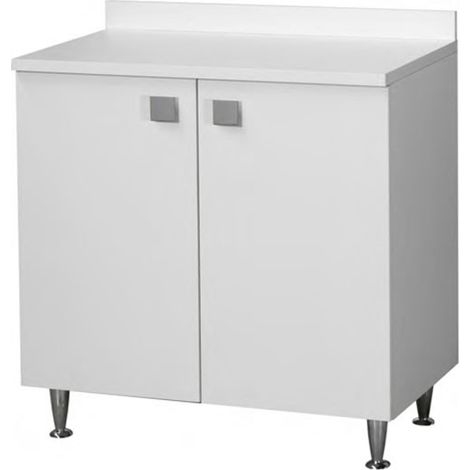Mobile per cucina Bianco Frassinato 2 ante Cm 80x50xH 83.5 - consegnato già montato (1/2)