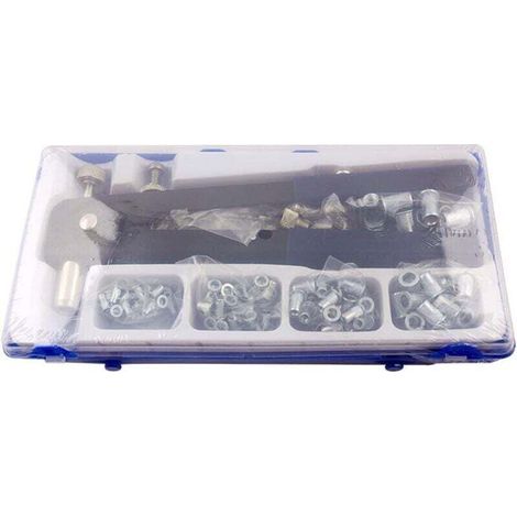86 pcs Pince Ecrou a Riveter Pistolet à Écrou avec 5 mandrins M3 M4 M5 M6 M8 Kit de Pince à Riveter Kit de Écrou Riveteuse Rivet Nutsert Gun Outil de Pince à Riveter Insert Fileté (1/4)
