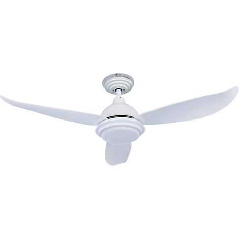 Pepeo GmbH Ventilatore da Soffitto Raja con Led Luce e Telecomando, Bianco, 122 cm, plastica (1/4)