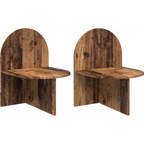 Set di 2 Comodino Armadio da Notte Mobiletto da notte Legno antico 48 x 49 x 65 cm (1/5)