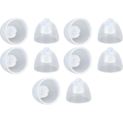 Lot de 10 dômes pour appareils auditifs de 8 mm, ouverts, monocouches, lavables et antistatiques, pour le remplacement des basses fréquences. (1/5)