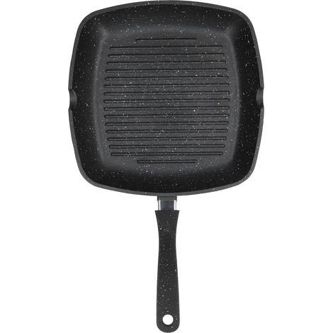 Antihaftbeschichtete Aluminium-Grillpfanne für Steaks und Speck, ideal für Grillabende im Innen- und Außenbereich. (1/5)