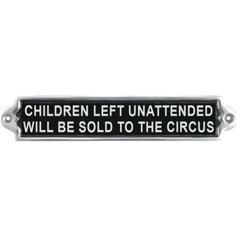 "Children Left" Wall Plaque - Aluminium - L1 x W25 x H6 cm