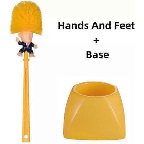 Brosse de toilette multifonctionnelle humoristique à l'effigie de Donald Trump (avec socle) (1/5)