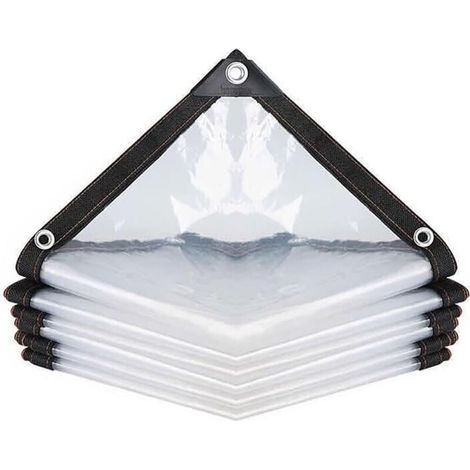 wasserdichte transparente Abdeckplane mit Ösen 2 x 2 m Frostschutzfolie für Pflanzen Sukkulenten Blumen Isolierfolie gegen Kälte (1/4)